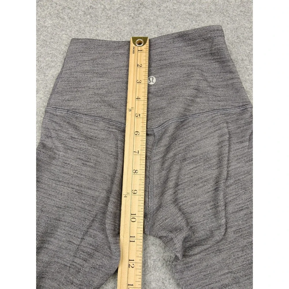 Lululemon Leggings Womens 2 Gray High Rise Ankle Knit Yoga Pants‎ Gym Activewear